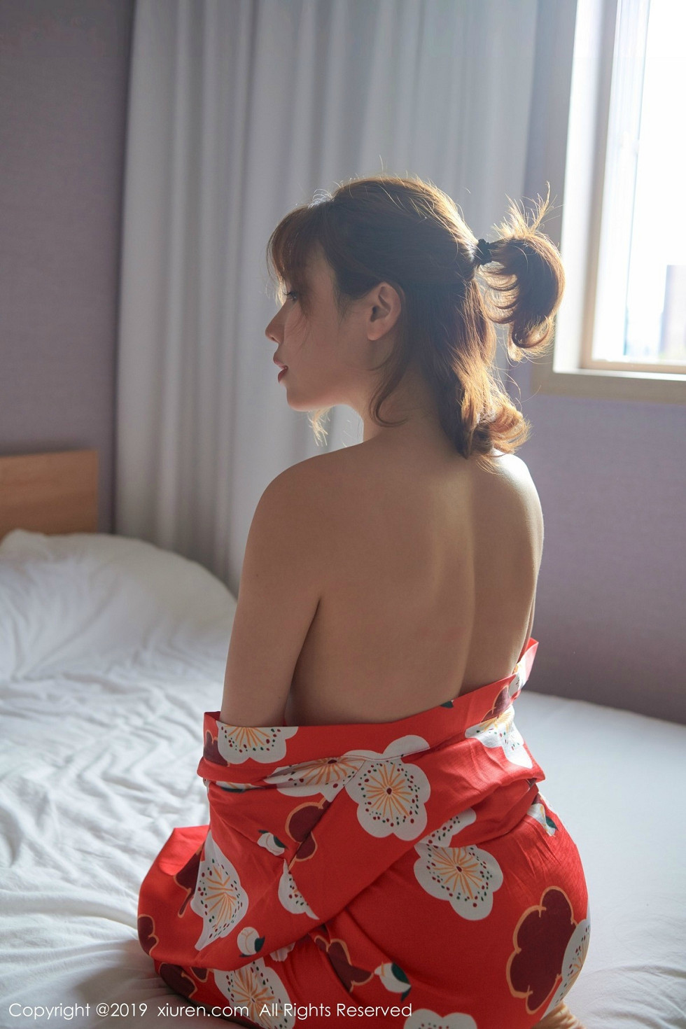 女神黄乐然韩国旅拍私房日式和服半露豪乳惹火诱惑写真